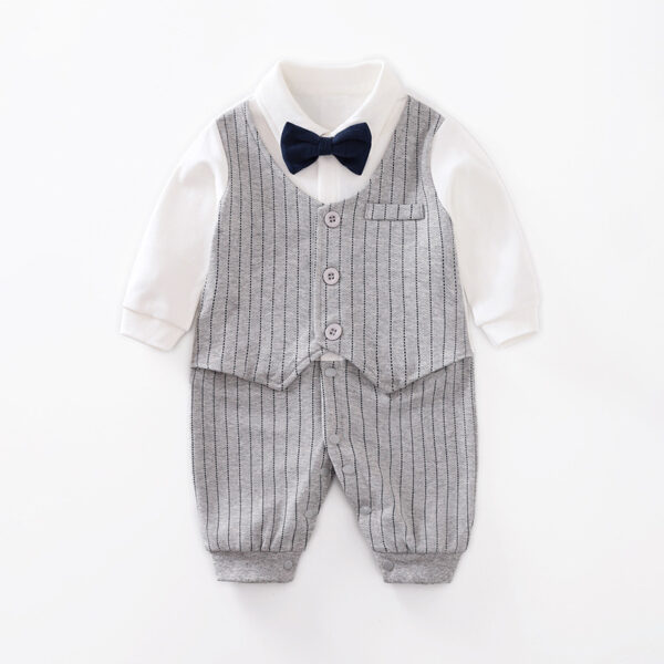 Baby Jumpsuit Spring And Autumn Models Foreign Trade Gentleman Baby Clothes Long-Sleeved Baby Clothes Baby Clothes - Image 7