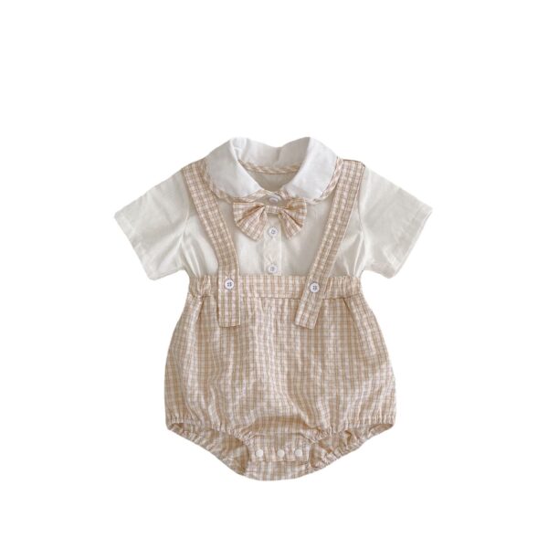Baby Doll Collar And Plaid Fake Two Pieces - Image 5