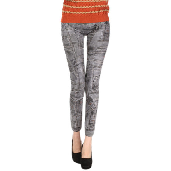 Skinny nine-point denim leggings - Image 7