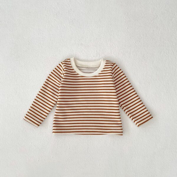 Spring Men's And Women's Baby Bib Pants Car Embroidered Long Climbing Striped Top - Image 7